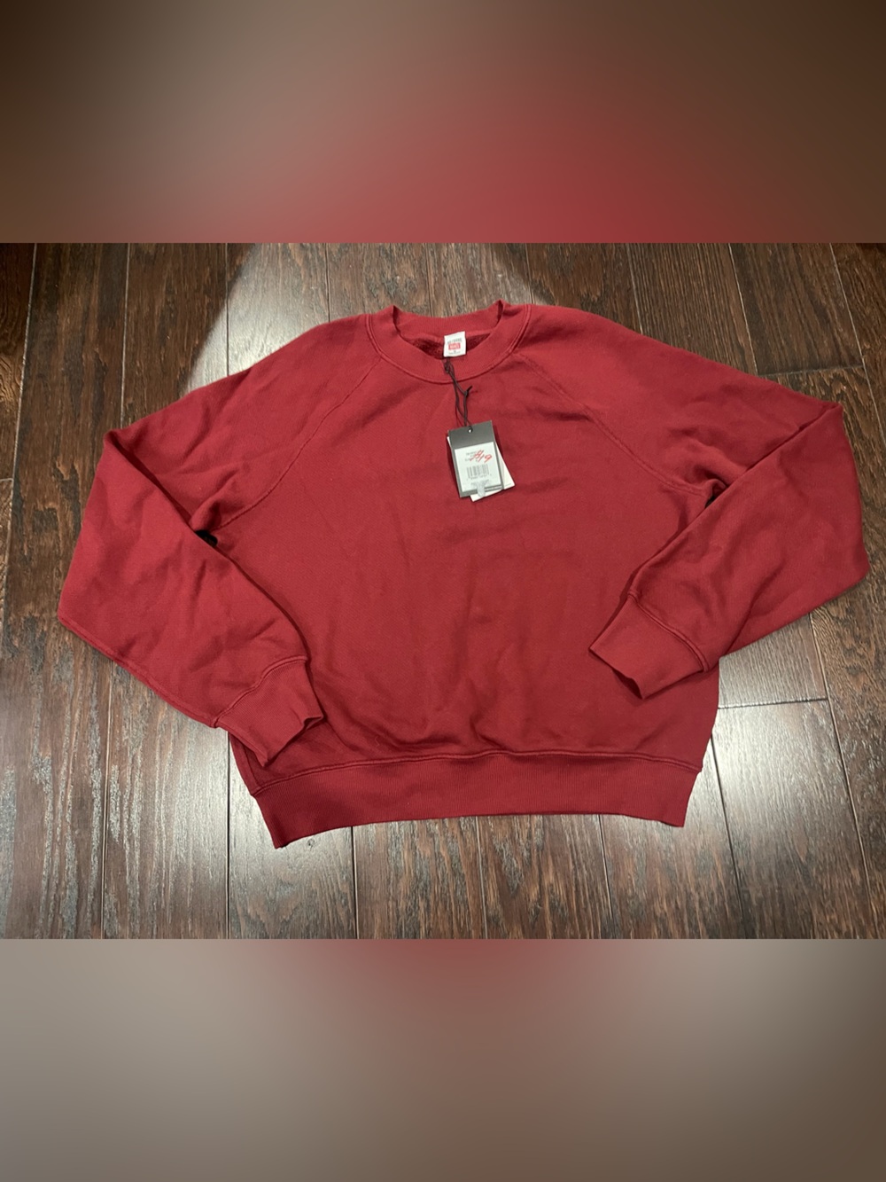 RE/DONE x Hanes Maroon Classic Crewneck Sweatshirt Size Medium NEW